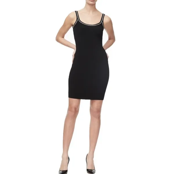 Good American Chain Knit Tank Dress Black Size 1 - Image 2