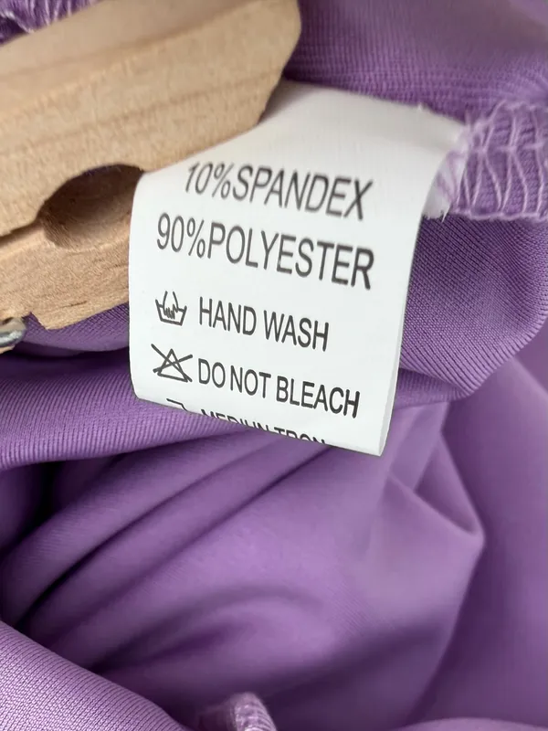 Formal Bodycon Dress Women’s S Purple Ruched Mesh 1 Shoulder Maxi-LAGSHIAN Brand - Image 7