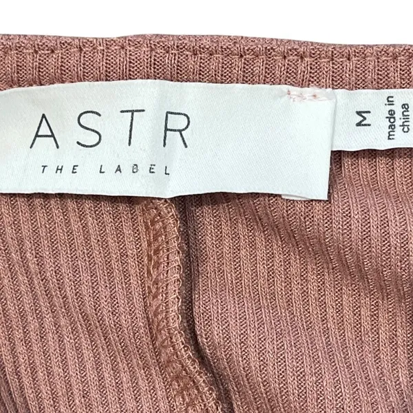 ASTR the Label Ribbed Mini Dress Womens Medium‎ Blush Pink Long Sleeve ADR100890 - Image 6