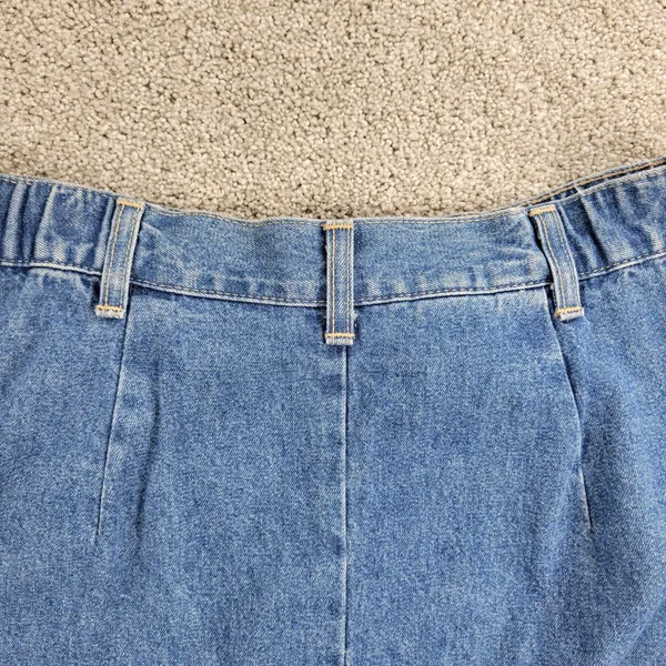 VTG Denim & Co Jean Skirt Womens 8 Blue Cotton Medium Wash Pockets USA - Image 5
