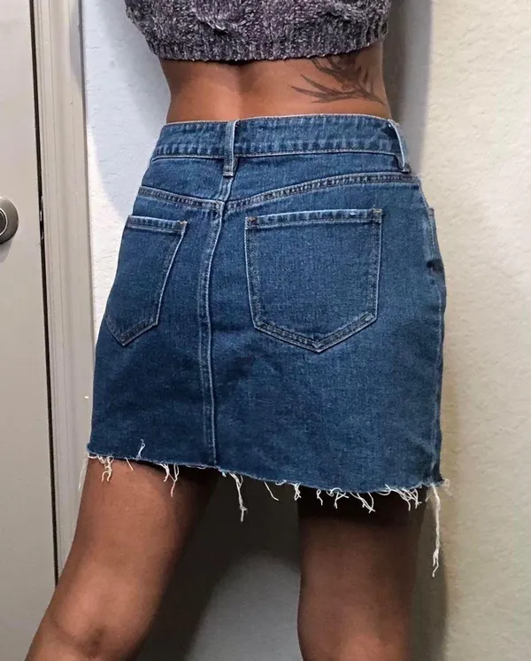 Dark Blue Mini Skirt Size 27 - Image 4