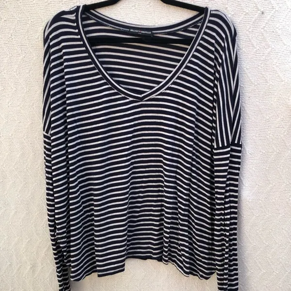 Brandy Melville‎ Navy Striped Shirt - Image 8