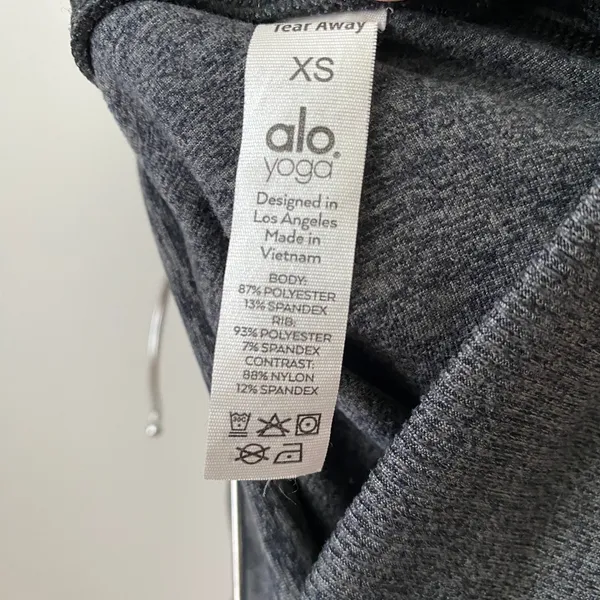 Alo Yoga XS Gray High Waist Goddess Leggings‎ Ribbed Colorblock Yoga Pants - Image 4
