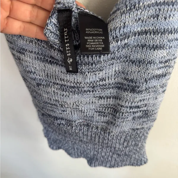 Full Tilt Blue Marled Knit Cropped Tank - Image 4