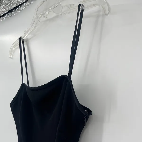 Vtg 90s Jones New York Asymmetric Dress Sz 6 LBD Slip Y2K Grunge Cocktail Hoco - Image 4