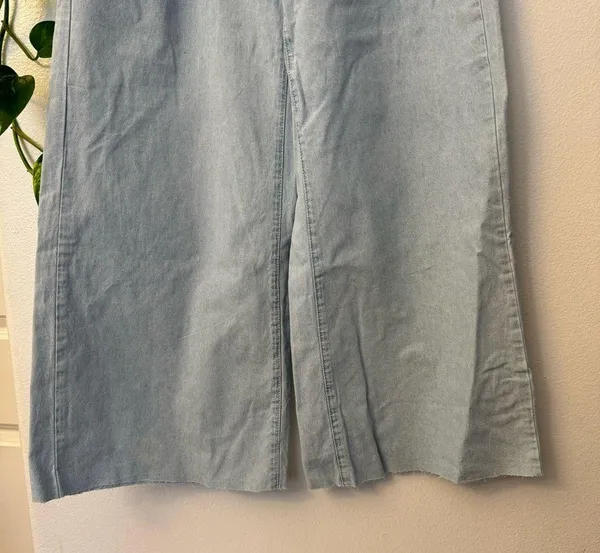 SheIn Light Blue Wide-Leg cotton Pants - Image 3