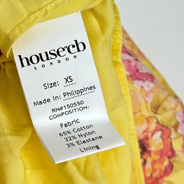 HOUSE OF CB Felizia Puff Sleeve Sundress in Butter Print Size X-Small - Image 10