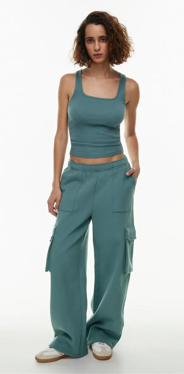 NEW WITH TAGS - Aritzia tna HOMESTRETCH™ SCOOPNECK TANK IN TIDAL BLUE - Image 4