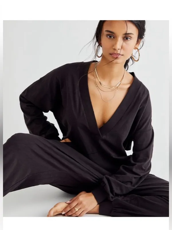 Free People Intimately Just Because Jumpsuit Onesie in Charcoal gray - Image 3