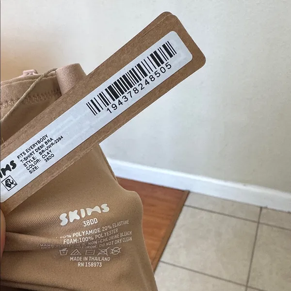 SKIMS Fits Everybody Push‎ Up Demi Bra - Clay NWT 38DD - Image 2