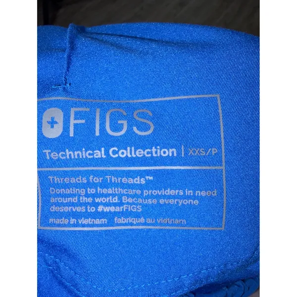 FIGS Uman Jogger Scrub Pants Royal Blue XXS Petite W23SW2014P - Image 3