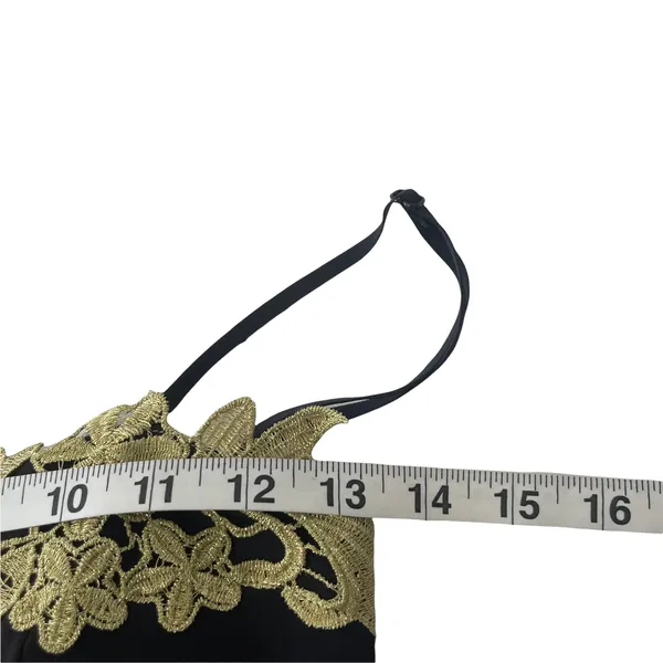 Trac Size XS Black Gold Mini Dress Whimisgoth Chiffon‎ Fairy Grunge HOCO - Image 8