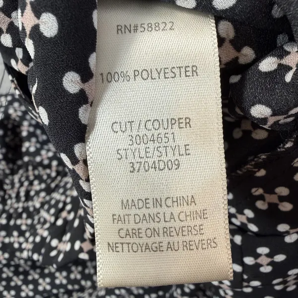 MAX STUDIO Women's Small Black White Pink Patterned Wide Leg Pants Pockets - Image 6