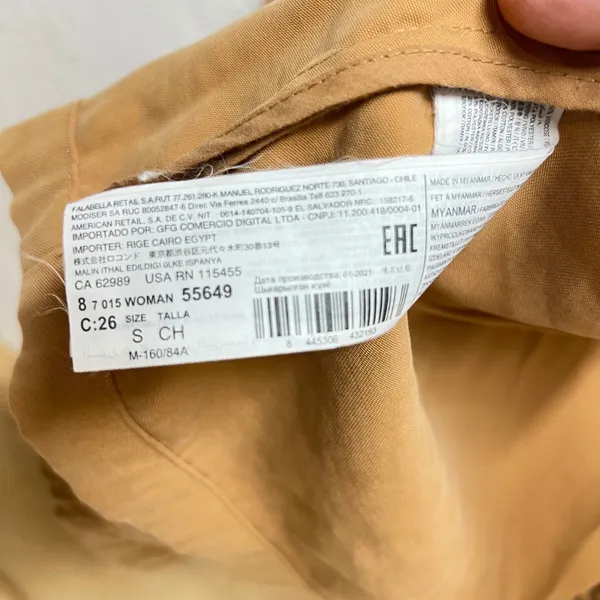 Mango MNG Womens Camel‎ Tan Viscose Duster Trench Coat Jacket Small Old Money - Image 4
