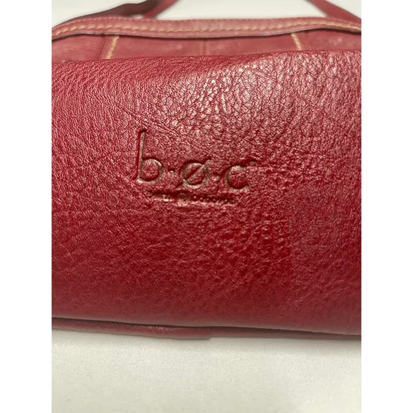 B.O.C. Born Concept Red Pebbled "Super organizer" Crossbody bag - Image 3