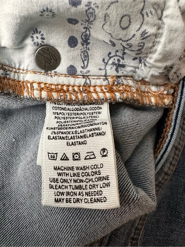 We The Free Button Fly Flare Jeans Womens 29 Blue Mid Rise Boho Festival - Image 11