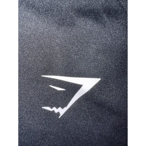 Gymshark Womens Black dri-fit material Long Sleeve Mesh‎ Back Crop Top XS - Image 2