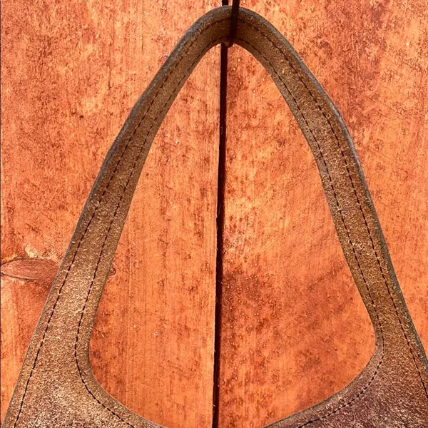 Brown and Tan Hobo Bag with Crescent Shape - Image 5