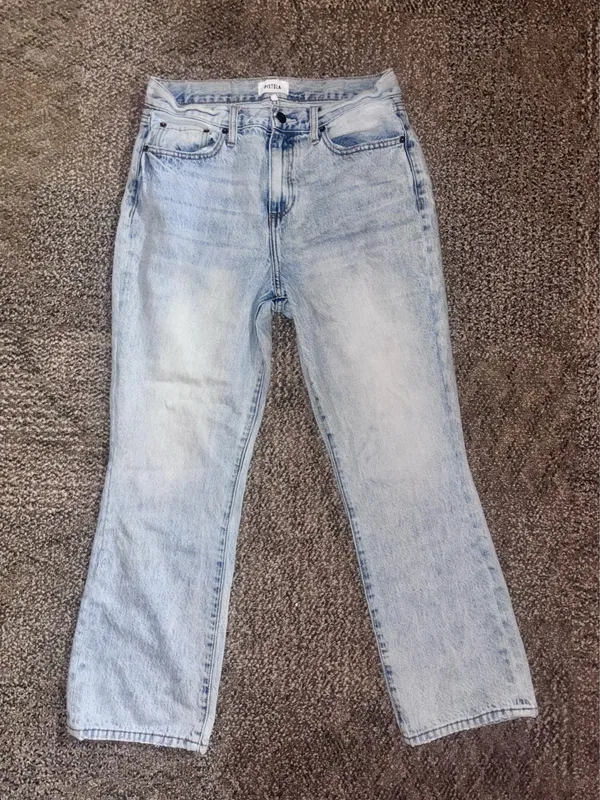 Pistola Light Blue Cropped Straight Jeans Inseam 25 Size 28. EUC - Image 2