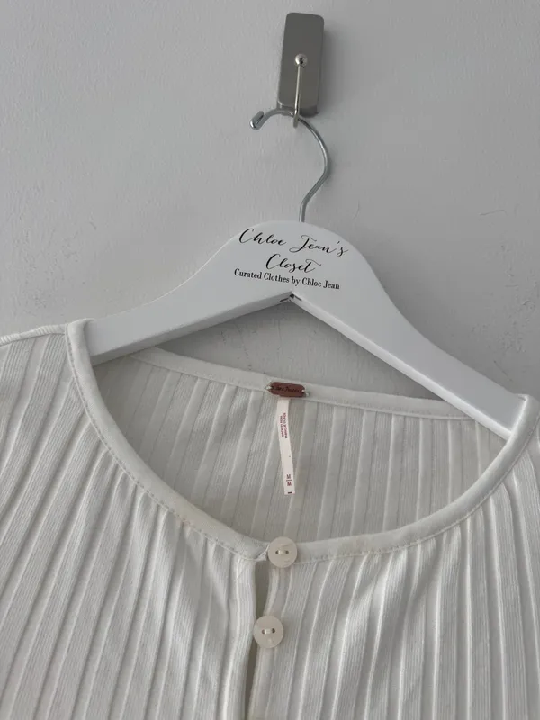Free People Tilly White Long Sleeve - Image 4