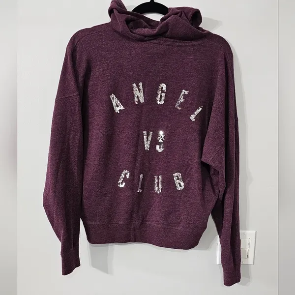 Victoria’s Secret Angel vs Club Sequin Zip Hoodie Purple Medium 2014 - Image 7