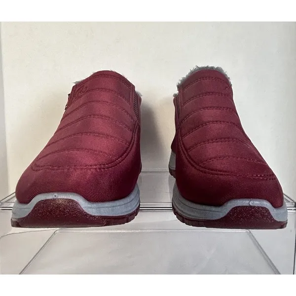 Women’s Waterproof Burgundy Plush Fur Lined Ankle Boots Outdoor Shoes EU Size 42 - Image 2