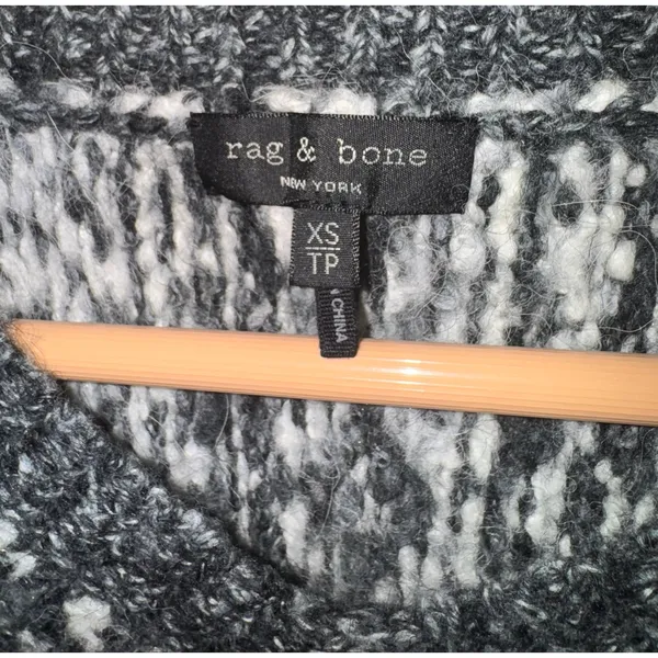 Rag & Bone Alpaca Blend Sweater Vest Womens XS Academia Warm Soft Preppy Holiday - Image 4