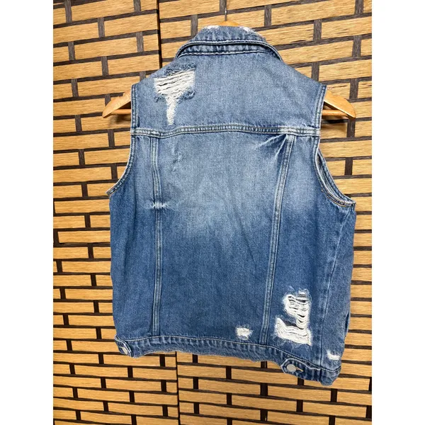 KanCan‎ Distressed Denim Vest Size Small - Image 2