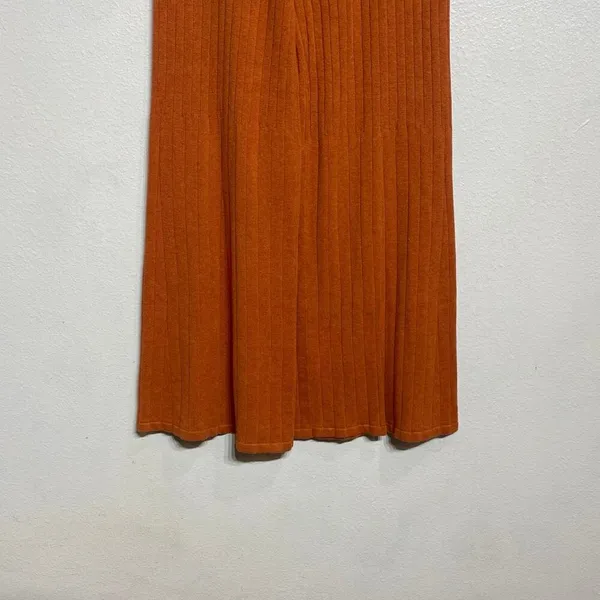 Free People Orange Keep It Real Ribbed Flare Pant Sz M - Image 10