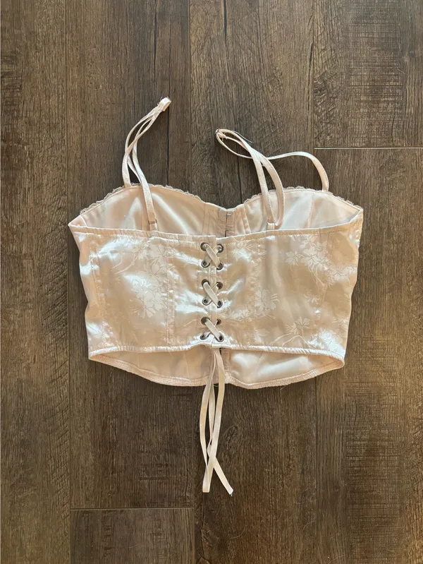 LA Hearts Pale Pink Corset Top - Image 2