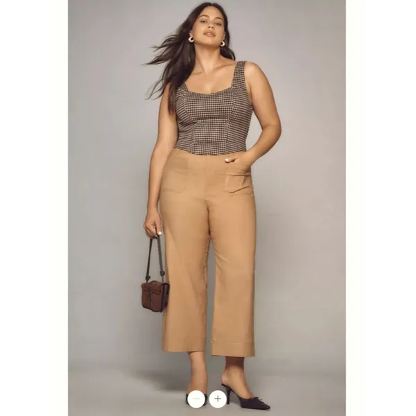Anthropologie Maeve The Colette Cropped Wide-Leg Trousers - Image 5