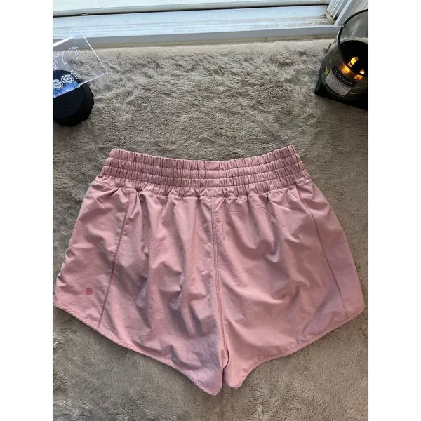 CRZY Yoga Women's Hotty Hot High-Rise Lined Shorts Pink Size 4 Tall - Image 3