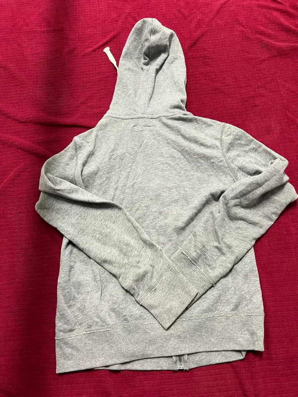 Aeropostale Grey Light Blue Zip Up Sweater - Image 2