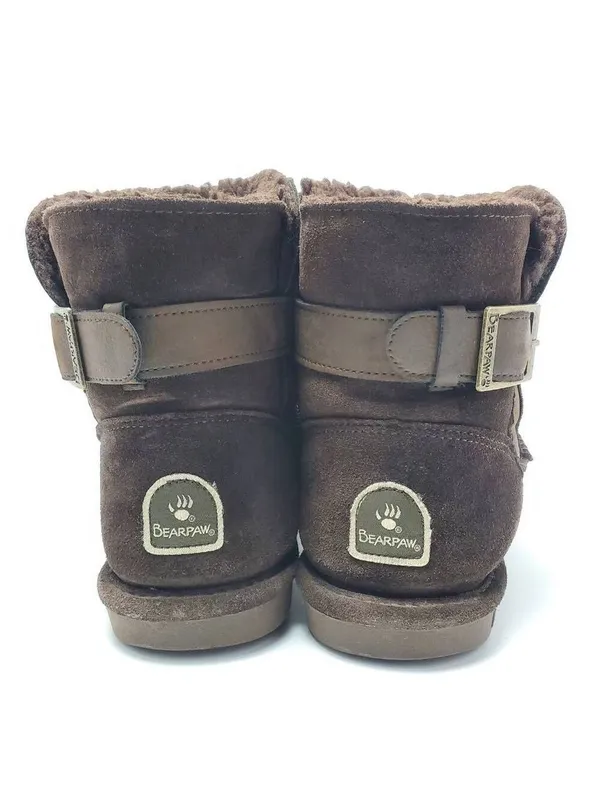 Bearpaw Shantelle Women's Winter Boots Brown Suede Wool Lined Bootie Size 9 M - Image 3