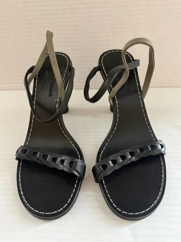 Rag & Bone Infinity cylinder braided black shoes High Heels size 36 - Image 6