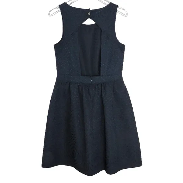 Anthropologie Birdcage Navy Blue Blouson Dress Small Sleeveless Mini Dress Small - Image 3