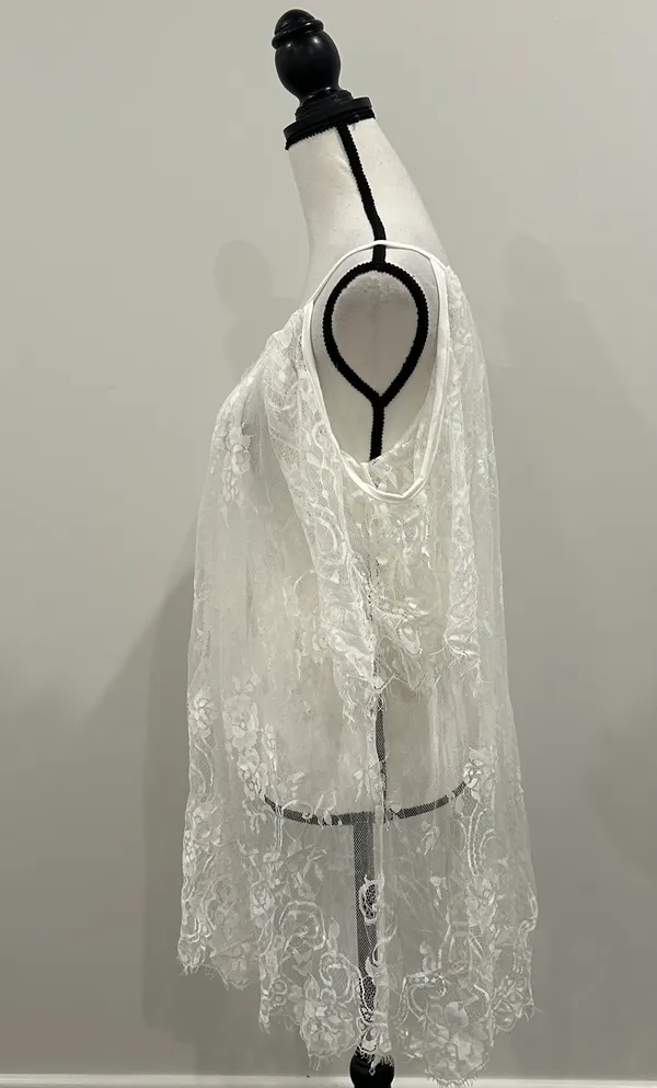 Lace Cover Shirt White Size XXL - Image 3