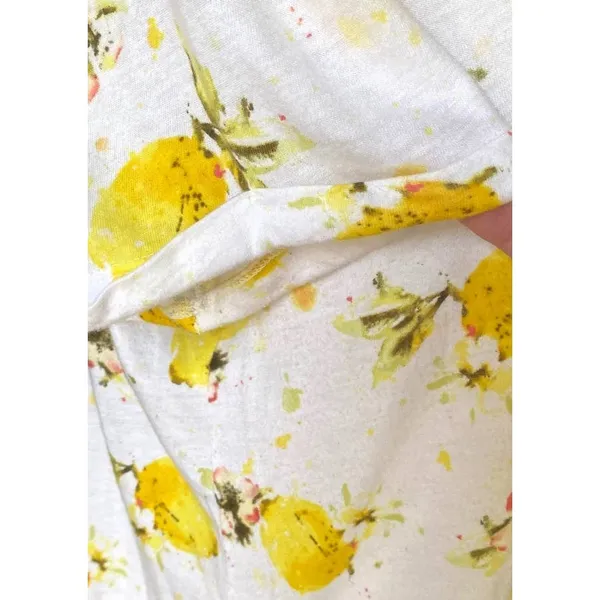 ANTHROPOLOGIE Vintage Flowers & Lemons T-Shirt by MEADOW RUE ~ Women's LARGE - Image 5