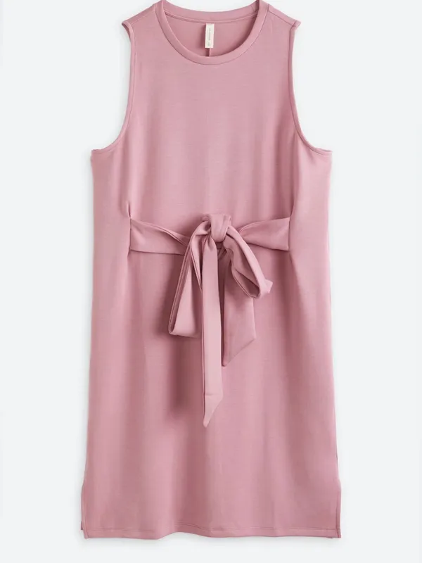 We Wander Performaluxe Tie Waist Dress Purple Large NWT STITCH FIX - Image 2