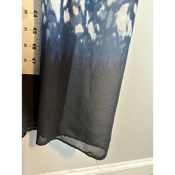 Betsey Johnson Size 6 Maxi Dress Womens Tie Dye‎ Deep V Blue White Sweetheart - Image 9