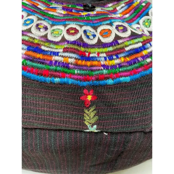 Handmade Metallic Embroidered Festival Bucket Shoulder Bag - Image 7