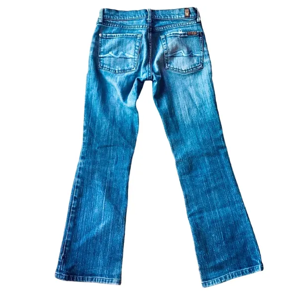 7 For All Mankind Medium Wash Bootcut Jeans, 26x28.5 - Image 5