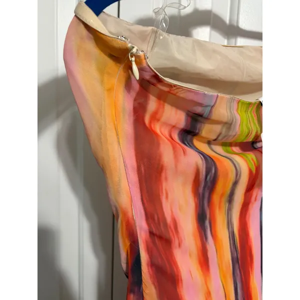 SNDYS St Barts Maxi Dress Abstract‎ Multi-Color Strapless NWT Artistic Vibrant L - Image 9