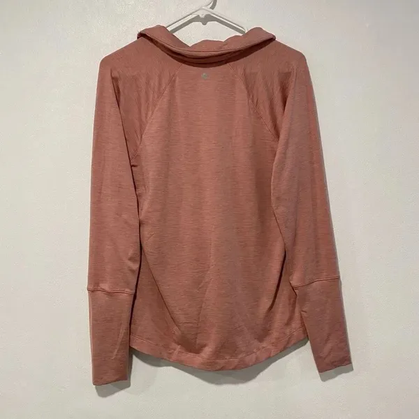 Apana Lightweight Half-Zip Active Hoodie – Rose Pink | Size L - Image 2