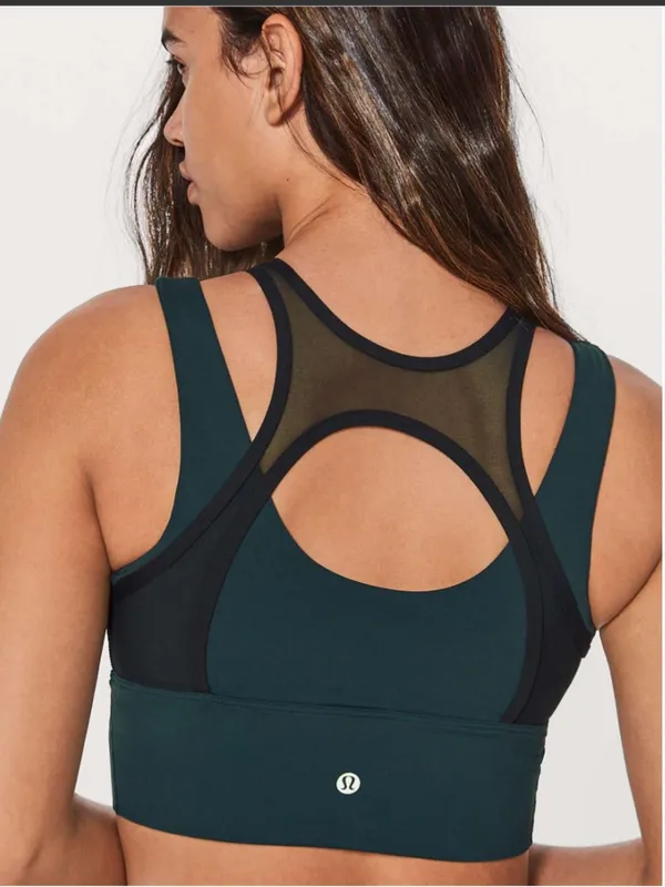 Lululemon Double Tap Bra II in Submarine and Black - Size 4 - Image 2