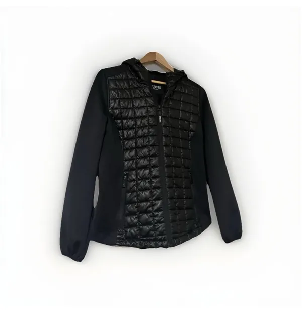 Guess Women’s Quilted Hybrid Jacket Medium Designer Outerwear - Image 4