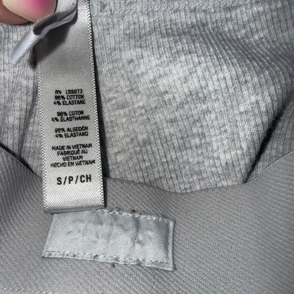 SKIMS Stretchy Cotton Light Heather Grey Straight Lounge Pajama Pants Size Small - Image 3