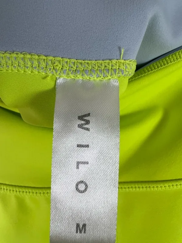 Wilo the Label Colorblock Biker Shorts Neon Lime & Gray Athletic Gym Yoga Medium - Image 8