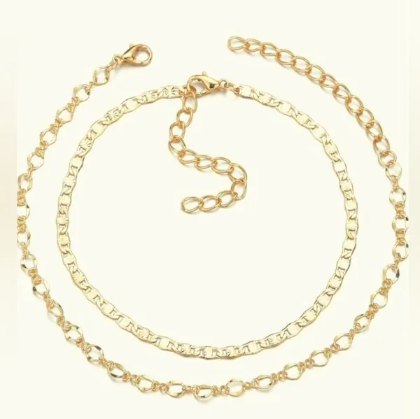 Anklet 2pcs Color Gold One Size - Image 4