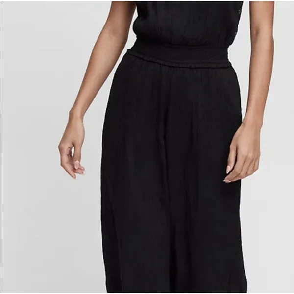 Wilfred Aritzia Irene Jumpsuit Size M Boho‎ Black Side Button Cinched Waist - Image 5